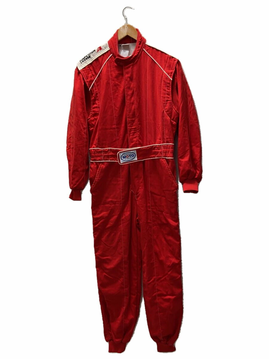 【中古】オールインワン/--/ポリエステル/RED/無地【メンズウェア】