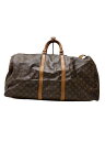 【中古】LOUIS VUITTON◆キーポル・バンドリエール60_モノグラム・キャンバス_BRW/PVC/BRW【バッグ】