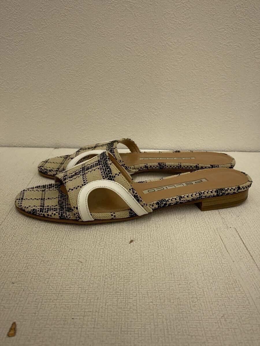 楽天2nd STREET 楽天市場店【中古】PELLICO◆6358 SAMI10 LUNETTA MULE FLAT/サンダル/37/ベージュ/総柄【シューズ】