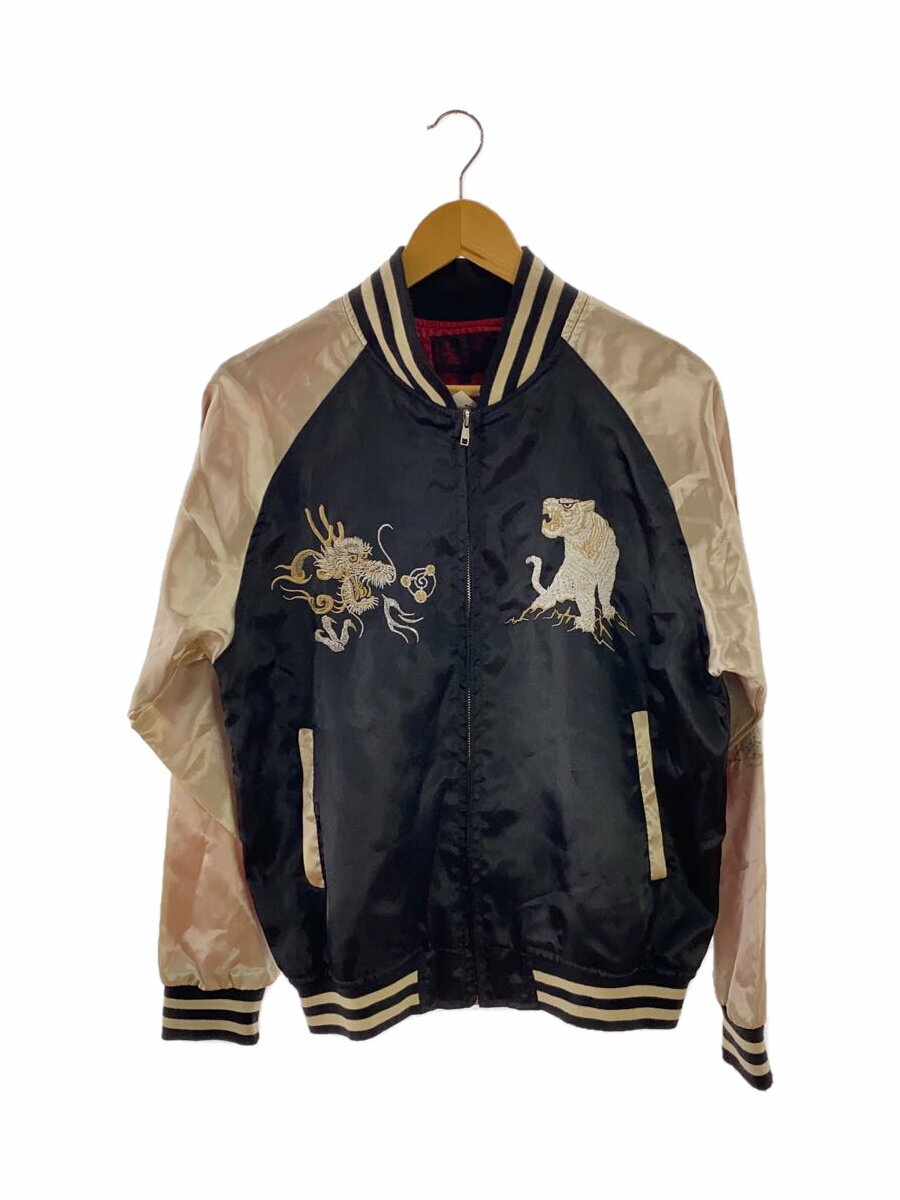 【中古】一心如鏡◆スカジャン/L/ポリエステル/BLK【メンズウェア】