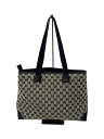 【中古】GUCCI◆トートバッグ/キャンバス/BLK/総柄/019 0426【バッグ】