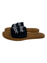 【中古】Chloe◆サンダル/34/BLK/キャンバス/フラットサンダル【シューズ】(4)