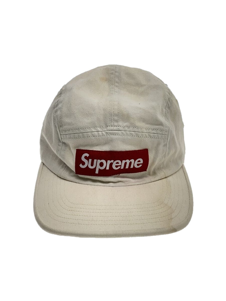 【中古】Supreme◆キャップ/--/コットン/WHT/メンズ/ジェットキャップ/着用感あり【服飾雑貨他】