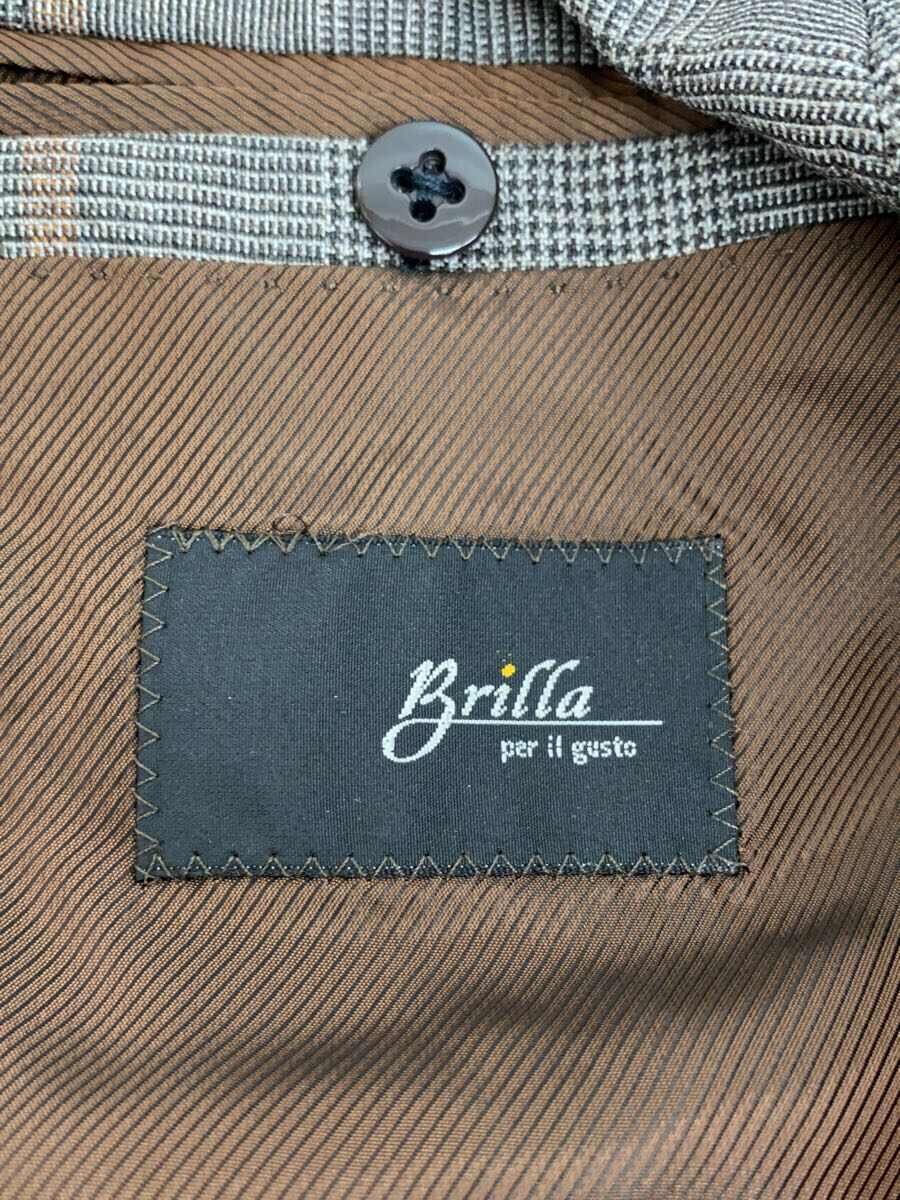 【中古】BRILLA per il gusto◆セットアップ/46/ウール/GRY/チェック/24-17-0702-015【メンズウェア】