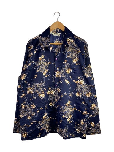 【中古】Montgomery Ward◆長袖シャツ/--/--/NVY/総柄【メンズウェア】 【中古】Montgomery Ward◆長袖シャツ/--/--/NVY/総柄【メンズウェア】
