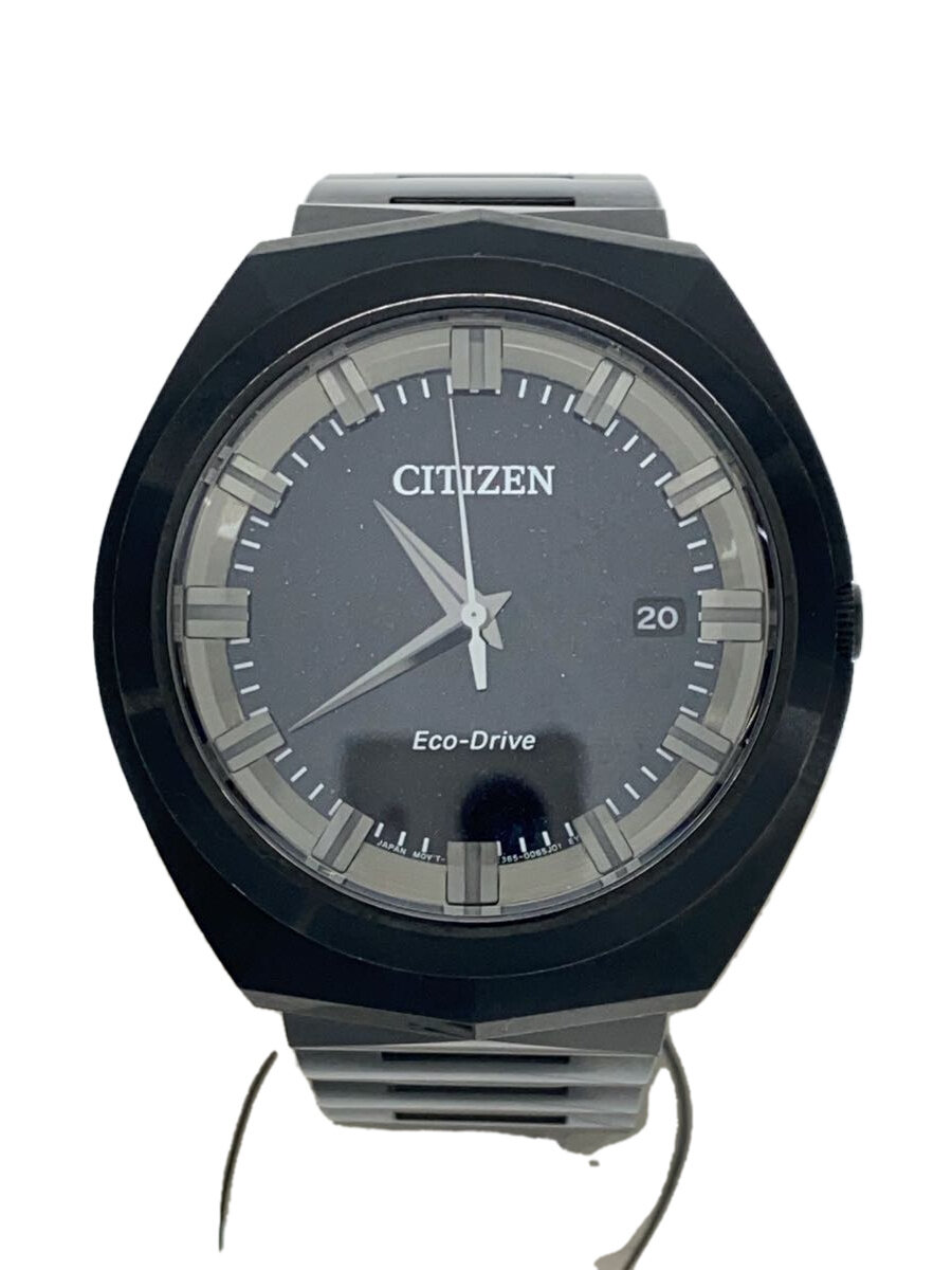 【中古】CITIZEN◆クォーツ腕時計/アナログ/ステンレス/BLK/BLK/SS/E365-007H703【服飾雑貨他】