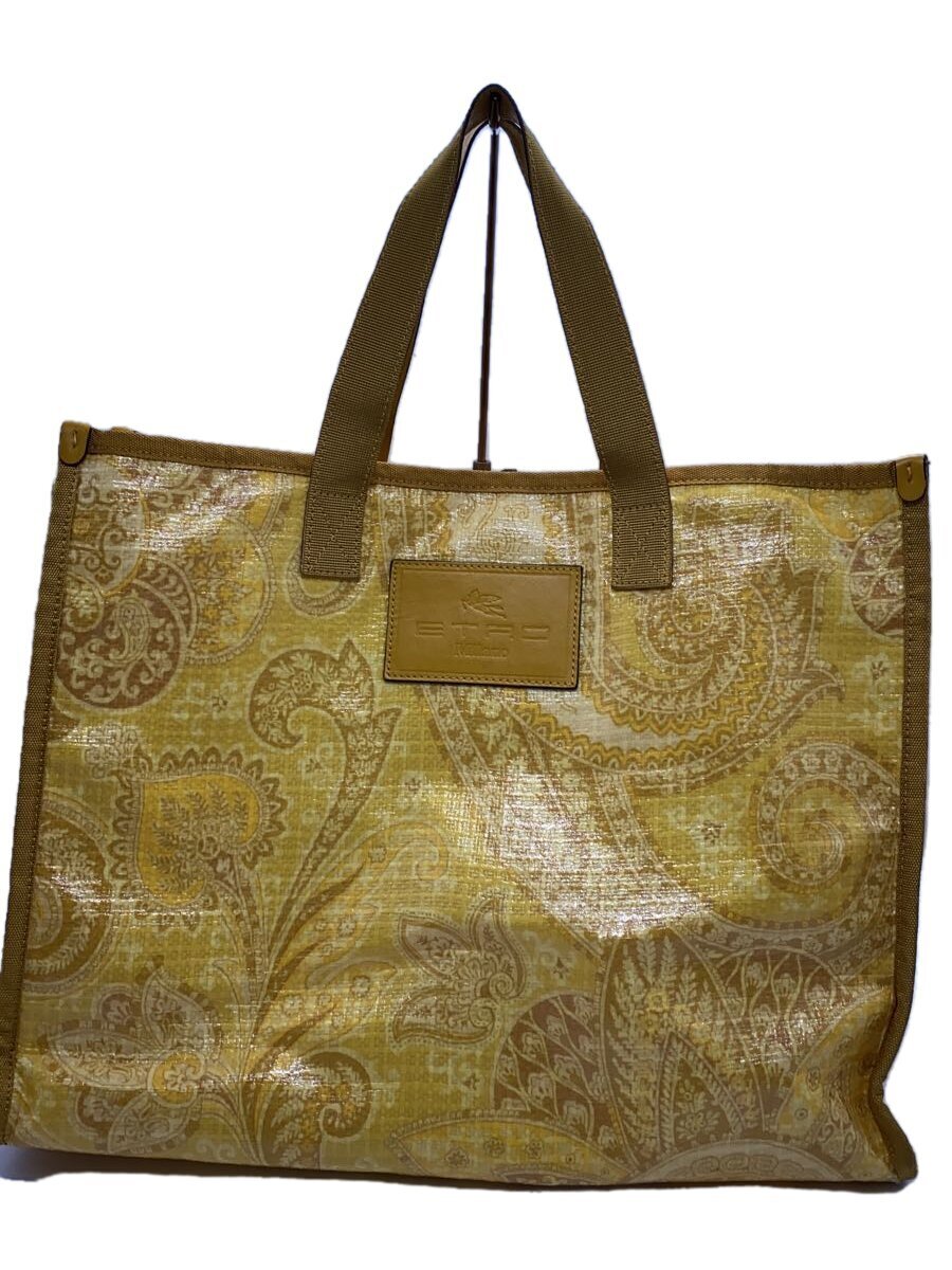 ETRO - 【中古】ETRO◆LIQUID PAISLEY SHOPPING BAG/アクリル/YLW/ペーズリー/1N764-8849//【バッグ】