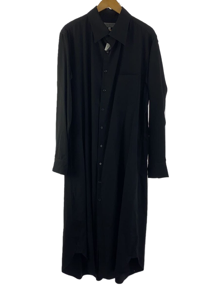 【中古】YOHJI YAMAMOTO◆コート/4/ウール/ブラック/無地/H0-B12-100【メンズウェア】