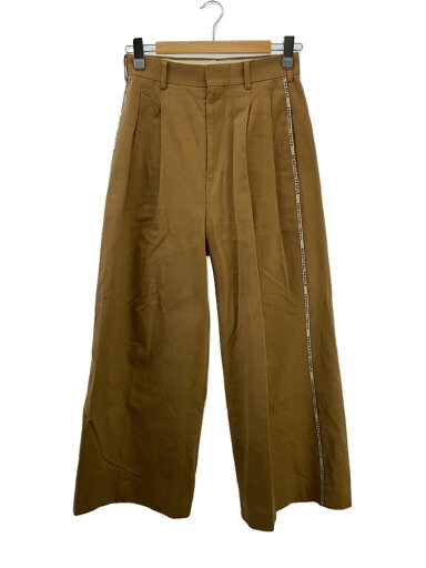 【中古】beautiful people◆selvedge logo chino two tuck wide pants/38/コットン/ベージュ【メンズウェア】 【中古】beautiful people◆selvedge logo chino two tuck wide pants/38/コットン/ベージュ【メンズウェア】