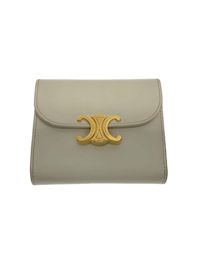【中古】CELINE◆セリーヌ/3つ折り財布/レザー/クリーム/無地/レディース【服飾雑貨他】 【中古】CELINE◆セリーヌ/3つ折り財布/レザー/クリーム/無地/レディース【服飾雑貨他】