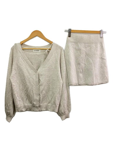 【中古】Lily Brown◆3ピースニットセットアッフ/?セットアップ/one/レーヨン/BEG/無地/LWNO25109【レディースウェア】 【中古】Lily Brown◆3ピースニットセットアッフ/?セットアップ/one/レーヨン/BEG/無地/LWNO25109【レディースウェア】