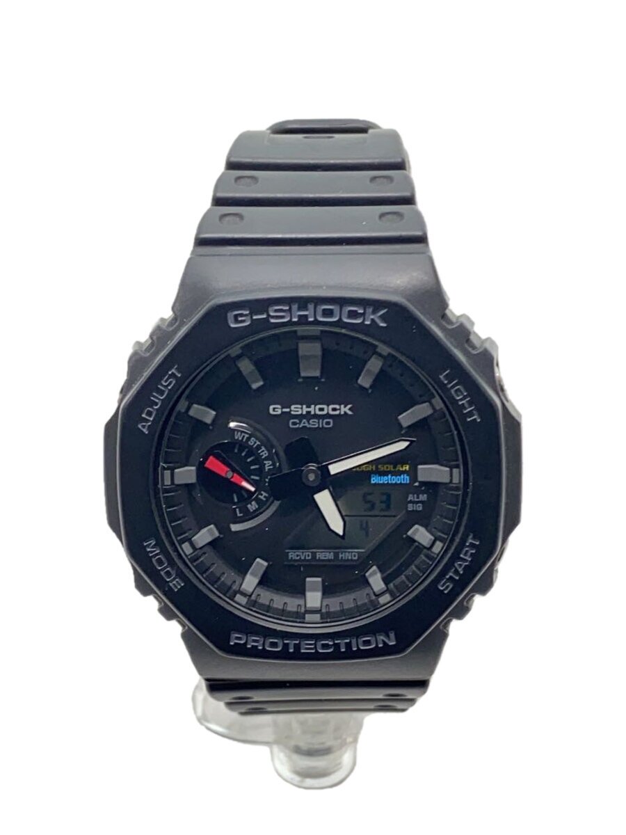 【中古】CASIO◆ソーラー腕時計_G-SHOCK/デジアナ/BLK【服飾雑貨他】