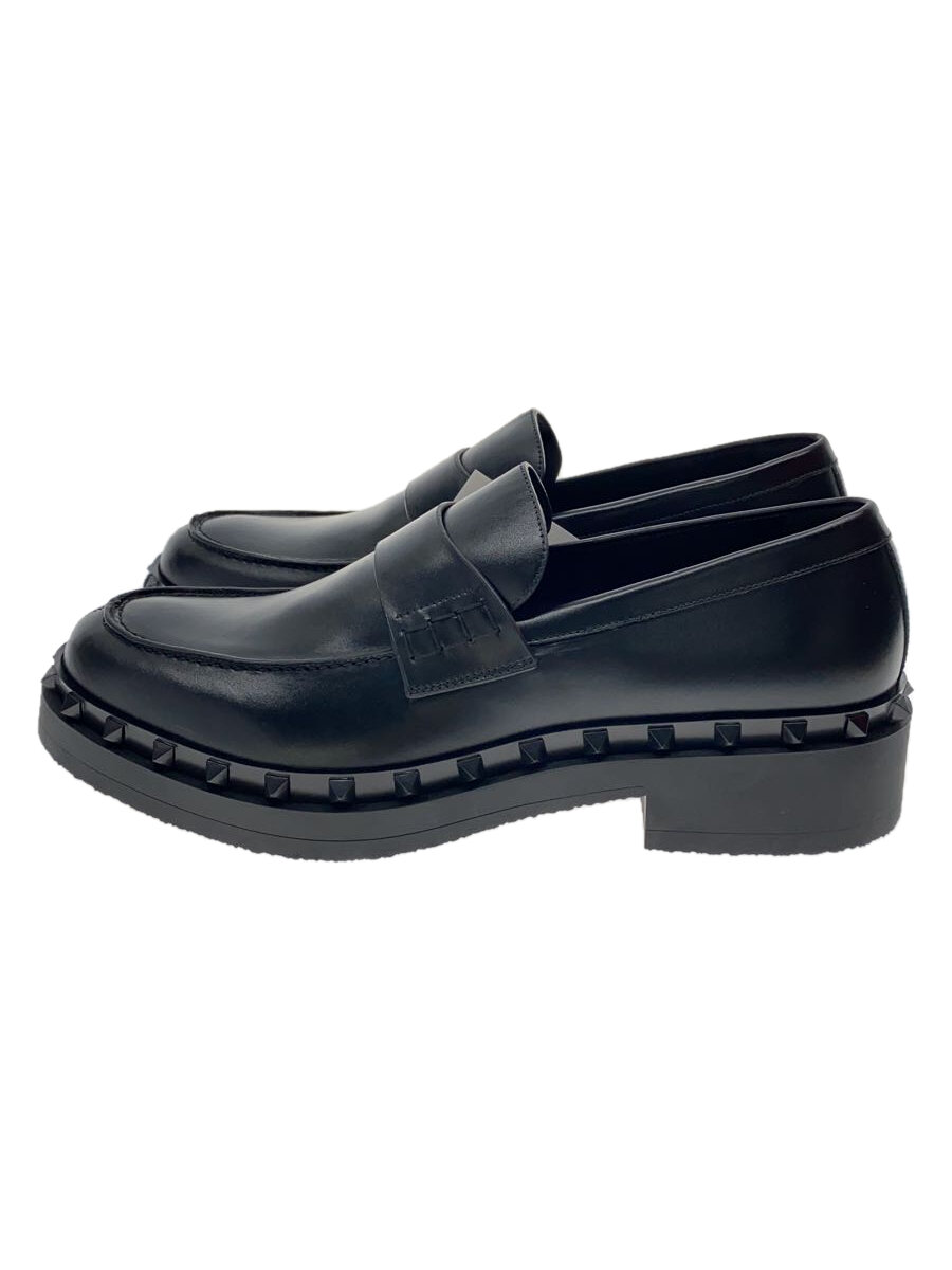 【中古】VALENTINO GARAVANI◆ローファー/44/BLK/レザー/BU4H64//【シューズ】