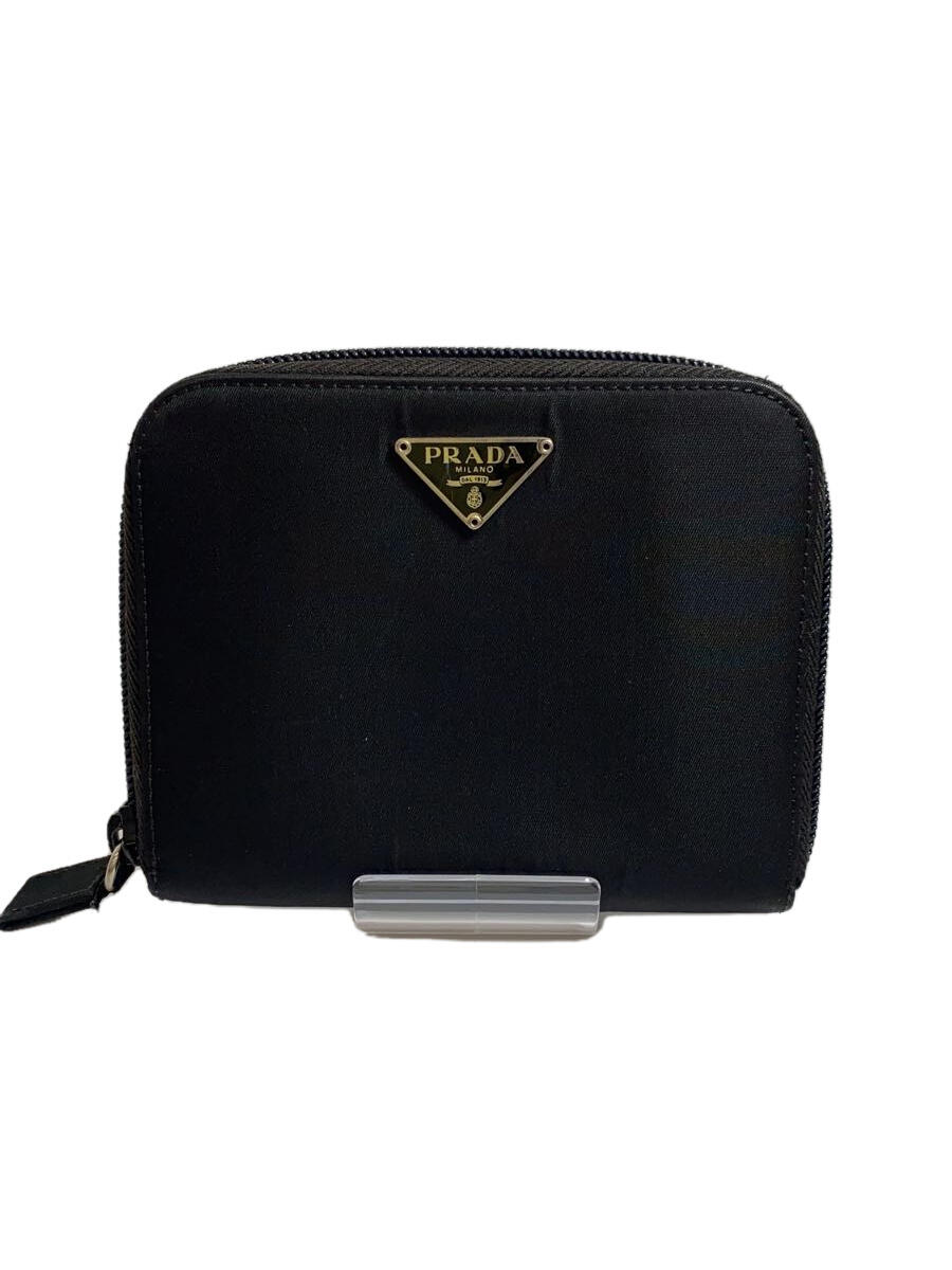 【中古】PRADA◆2つ折り財布/ナイロン/BLK/メンズ【服飾雑貨他】