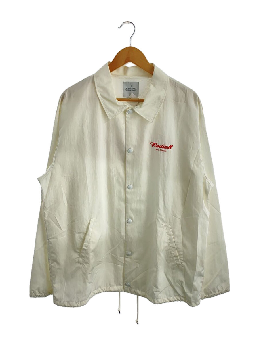 【中古】RADIALL◆ジャケット/L/ポリエステル/WHT/rad-19ss-jk003-1【メンズウェア】