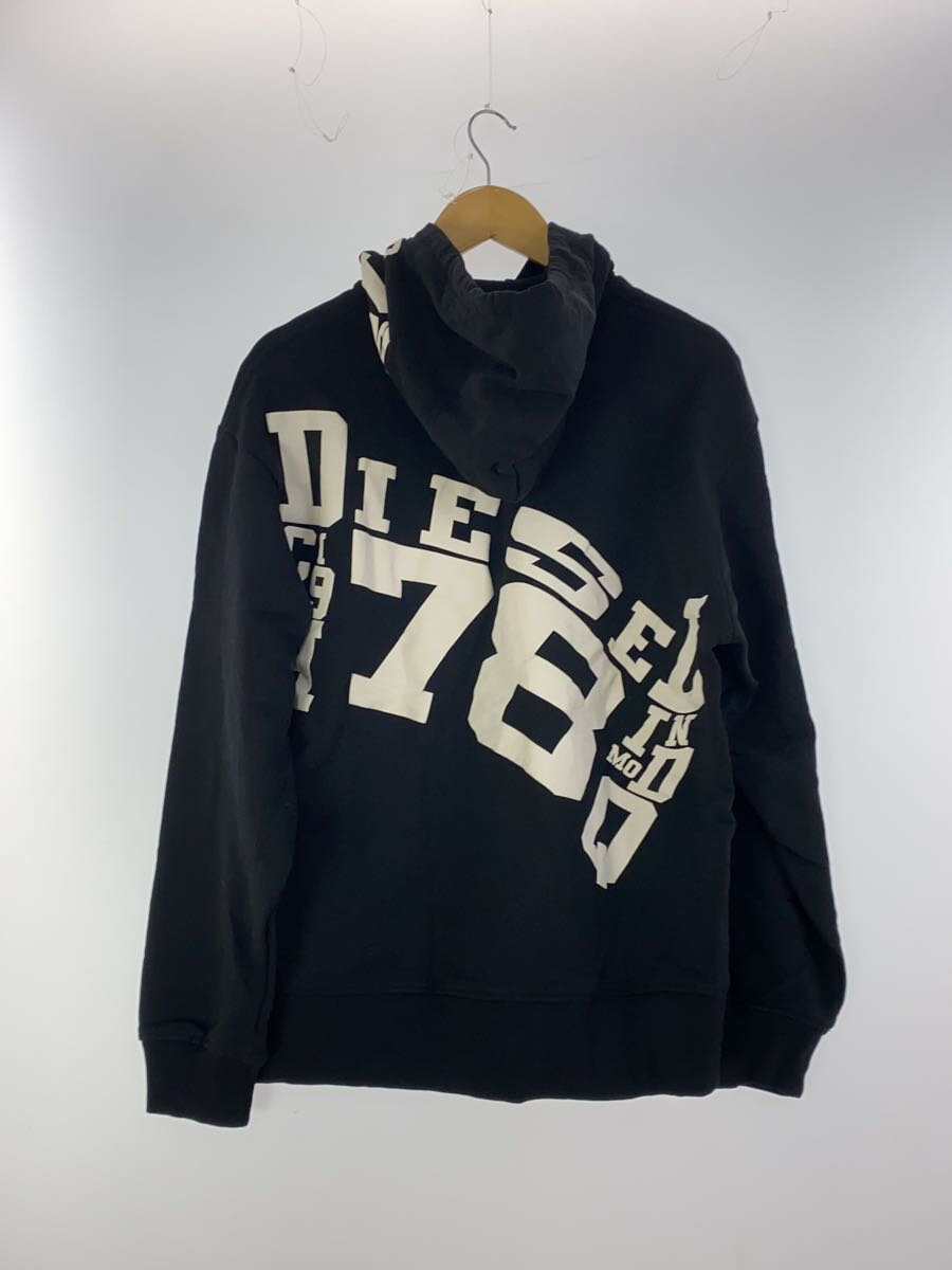 【中古】DIESEL◆パーカー/S/コットン/ブラック/プリント/S-MAC-HOOD-G6//【メンズウェア】