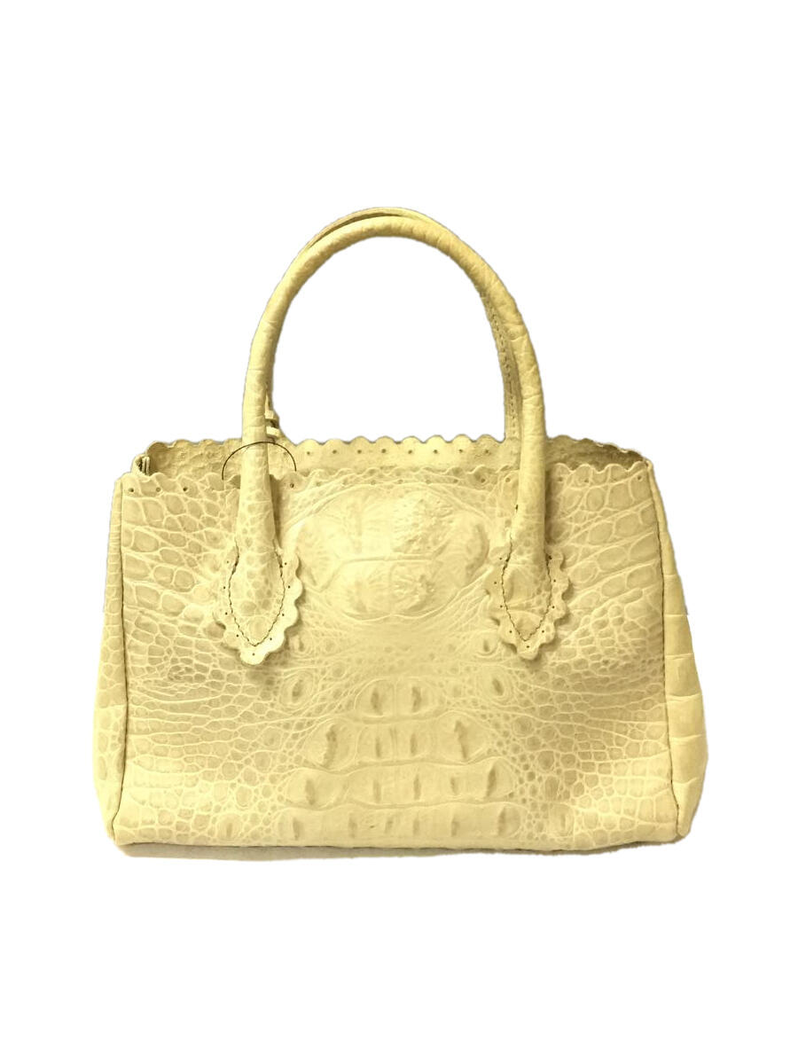 【中古】FURLA◆クロコ型押し/ハンド