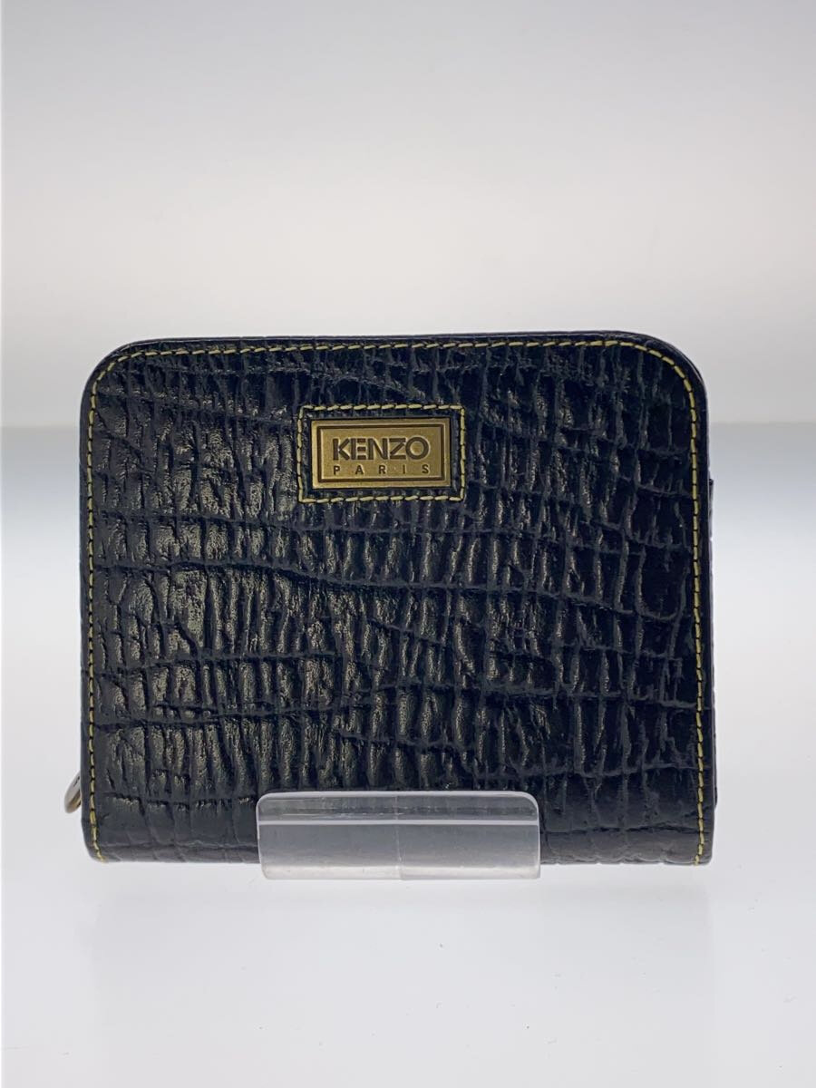 【中古】KENZO◆2つ折り財布/レザー/B