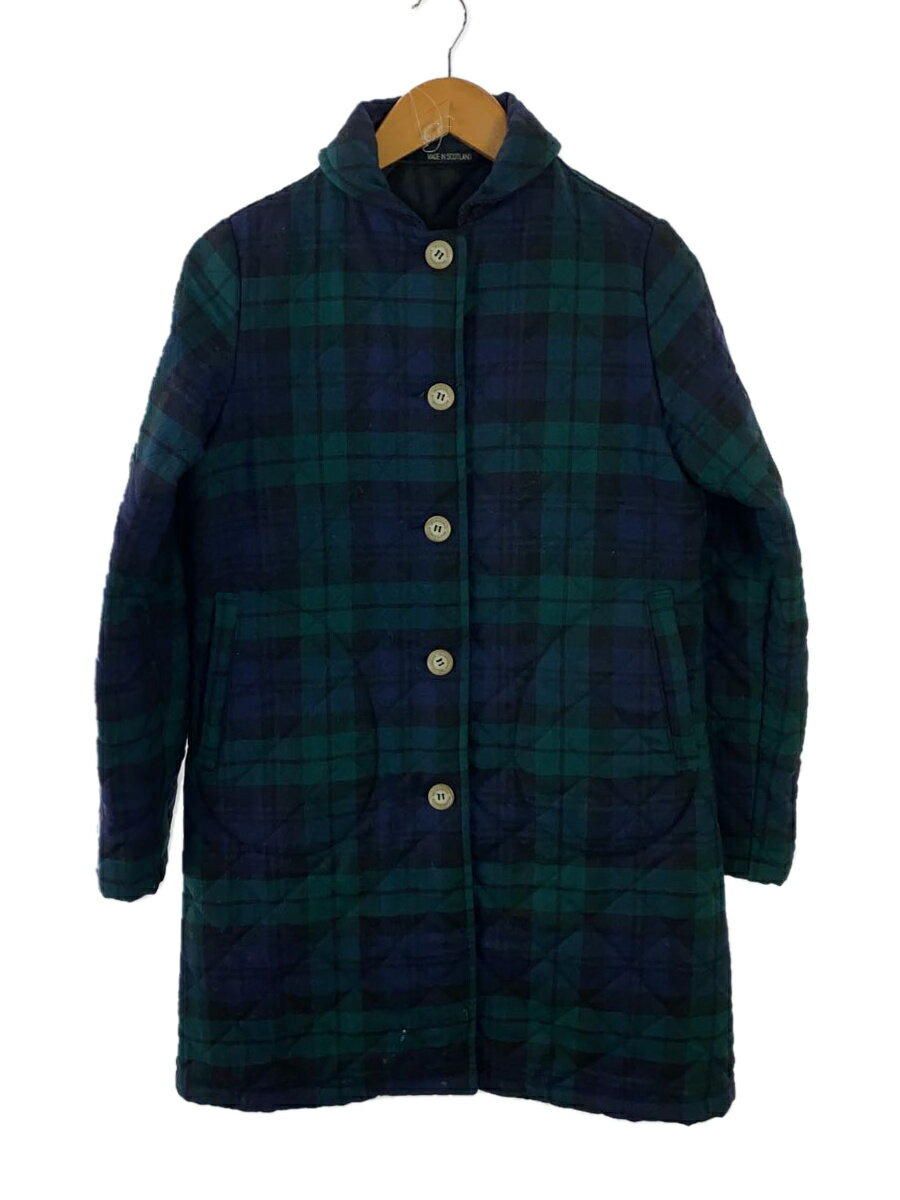 【中古】Traditional Weatherwear◆キルティングジャケット/34/ウール/GRN/チェック【レディースウェア】