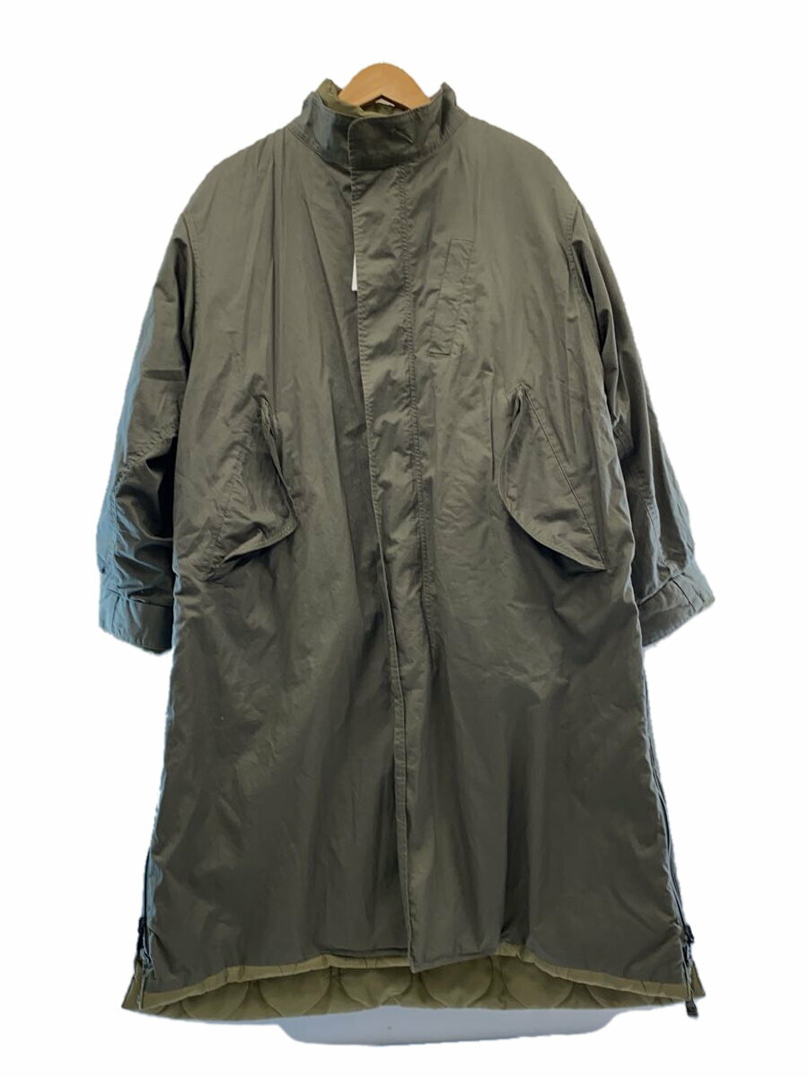 【中古】MOUSSY◆モッズコート/REVERSIBLE PUFFER LONG COAT/1/コットン/カーキ/010FAH30-6750【レディースウェア】