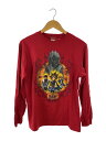 【中古】遊戯王/Yu-Gi-Oh!/90s/長袖Tシャツ/L/コットン/RED/無地【メンズウェア】