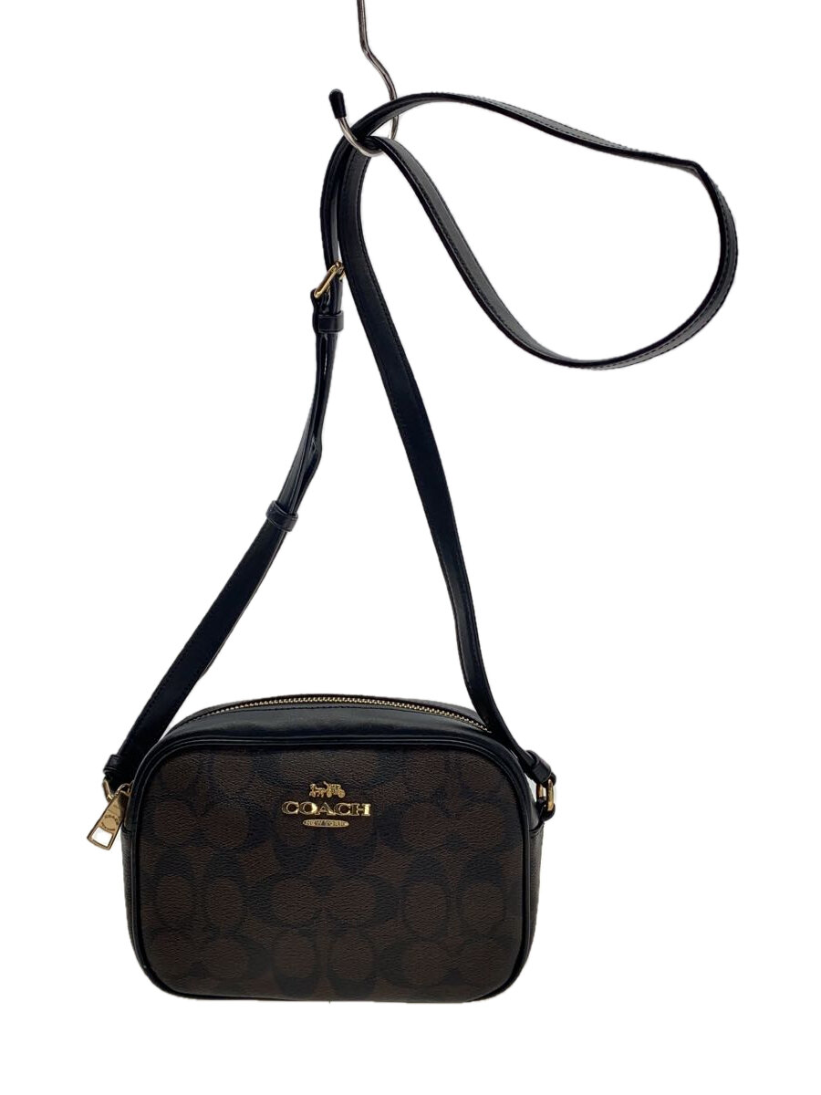 【中古】COACH◆ショルダーバッグ/--/BRW/総柄【バッグ】