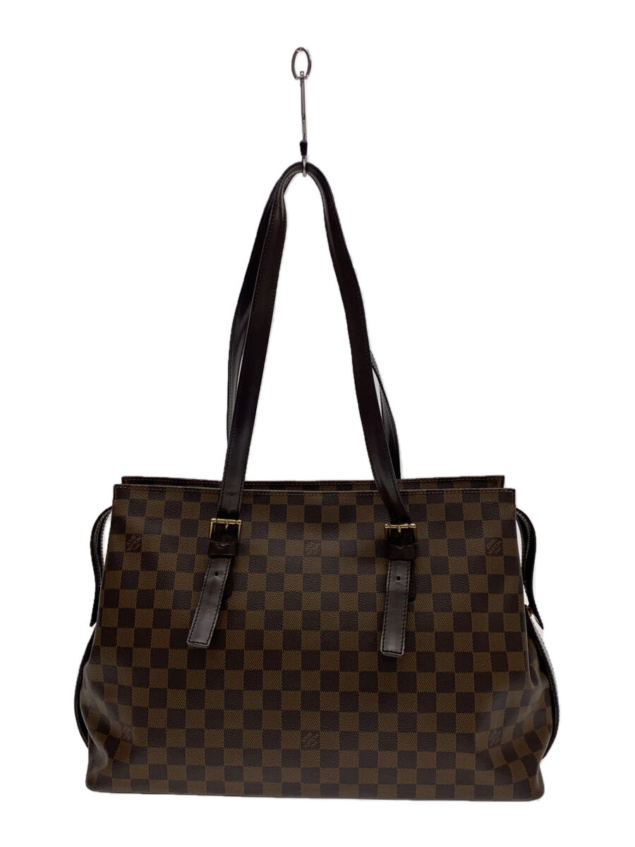 楽天2nd STREET 楽天市場店【中古】LOUIS VUITTON◆チェルシー_ダミエ・エベヌ_BRW/PVC/BRW/総柄【バッグ】