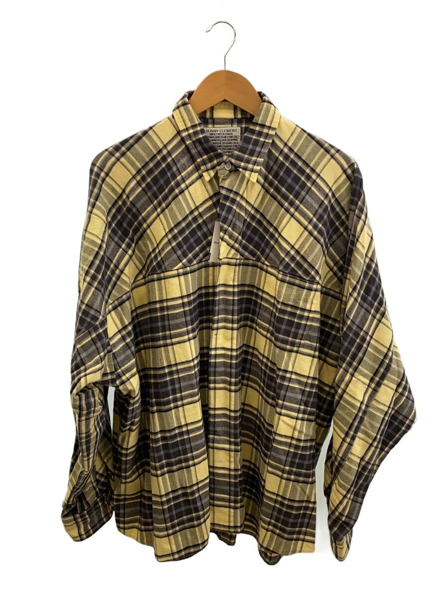 SUNNY ELEMENT◆Airfield Shirt/エアフィールドシャツ/ネルシャツ/M/コットン/YLW/チェック//