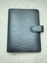 【中古】LOUIS VUITTON◆アジェンダMM_エピ_BLK/--/BLK/メンズ【服飾雑貨他】