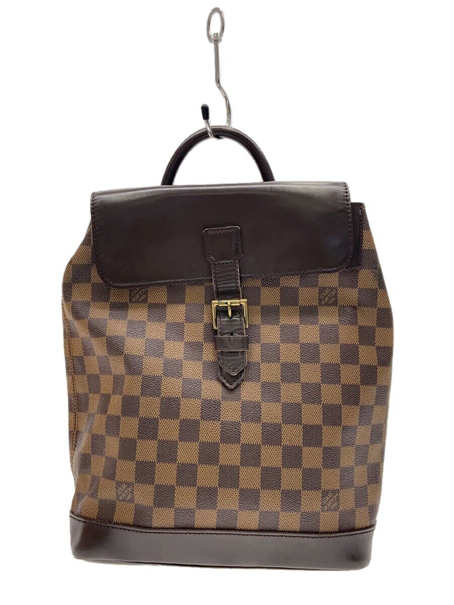 【中古】LOUIS VUITTON◆ソーホー_ダミエ・エベヌ_BRW/PVC/BRW【バッグ】