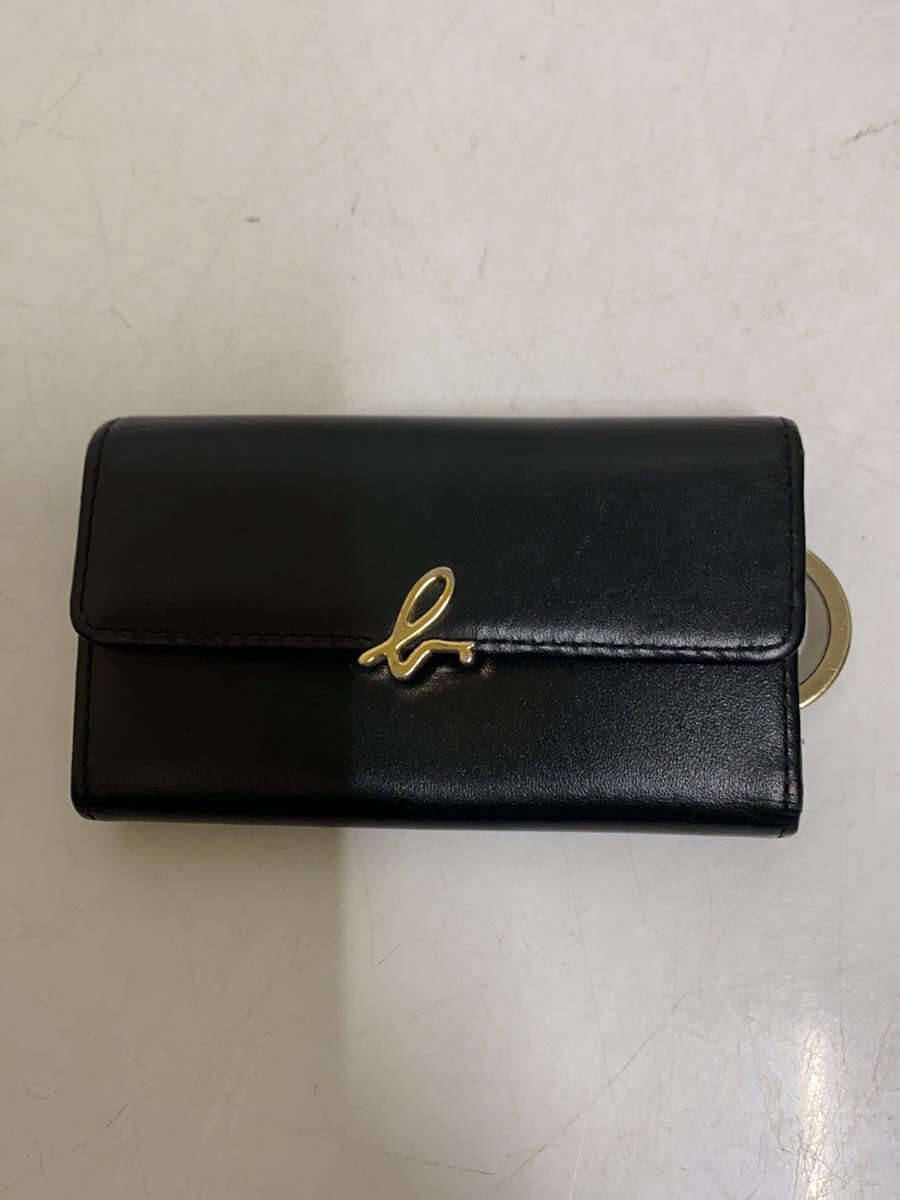 【中古】agnes b.◆レザー6連キーケース/牛革/BLK/無地【服飾雑貨他】