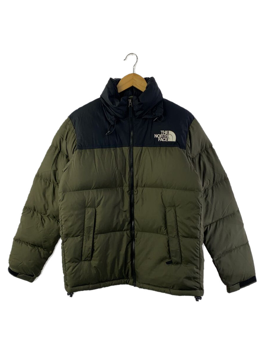 【中古】THE NORTH FACE◆NUPTSE JACKET_ヌプシジャケット/L/ナイロン/KHK【メンズウェア】