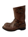 【中古】Danner◆エンジニアブーツ/--/BRW/レザー【シューズ】