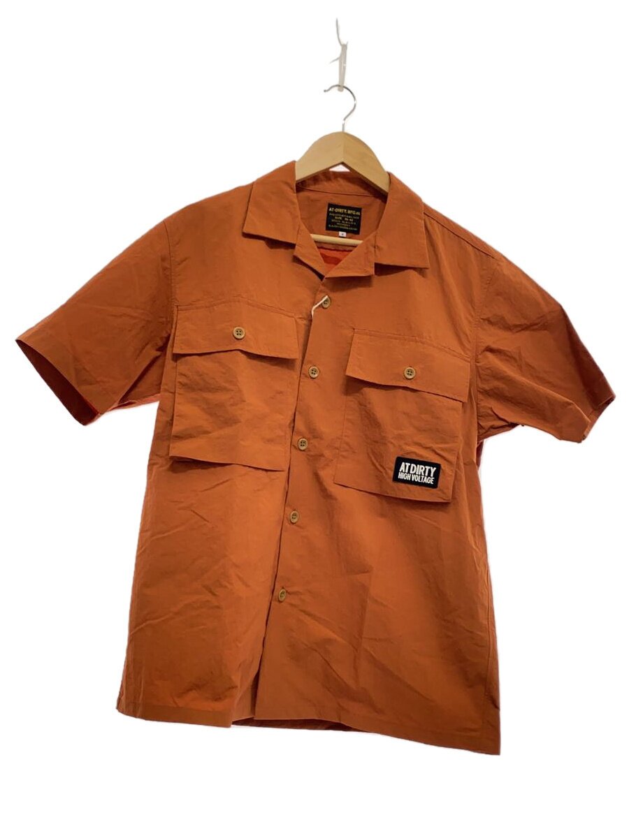 AT-DIRTY◆半袖シャツ/M/ナイロン/オレンジ/MIL DOOR S/S SHIRT