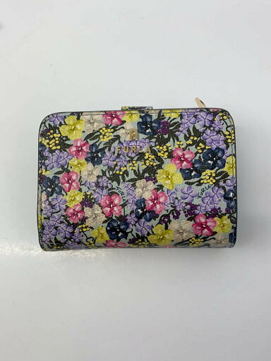 【中古】FURLA◆2つ折り財布/--/BLU/花柄/レディース【服飾雑貨他】 【中古】FURLA◆2つ折り財布/--/BLU/花柄/レディース【服飾雑貨他】
