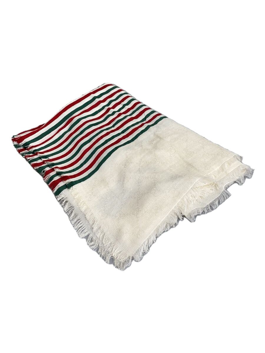 【中古】GUCCI◆スカーフ/シルク/WHT/総柄/レディース//【服飾雑貨他】