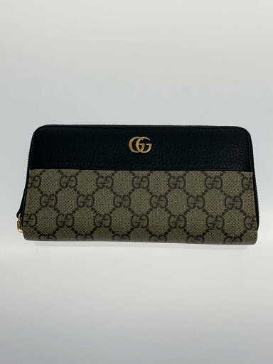 【中古】GUCCI◆ジップアラウンドウォレット_GGマーモント_GGスプリーム/レザー/BLK/メンズ【服飾雑貨他】 【中古】GUCCI◆ジップアラウンドウォレット_GGマーモント_GGスプリーム/レザー/BLK/メンズ【服飾雑貨他】
