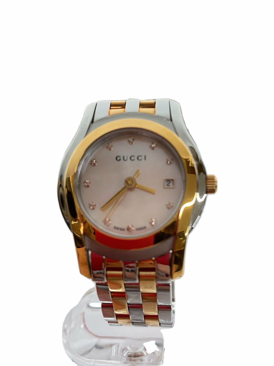 OMEGA - 【中古】GUCCI◆G-CLASS/クォーツ腕時計/アナログ/ステンレス/PNK/SLV/5500L【服飾雑貨他】