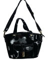 【中古】Anna Marie◆2WAY/ショウダー付き/トートバッグ/エナメル/BLK/無地【バッグ】