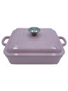 【中古】LE CREUSET◆シグニチャーココットスクエア/鍋/サイズ:24cm/PNK【キッチン用品】