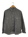 【中古】Porter Classic◆ROLL UP SHIRT/長袖シャツ/S/コットン/BLK/ギンガムCK【メンズウェア】