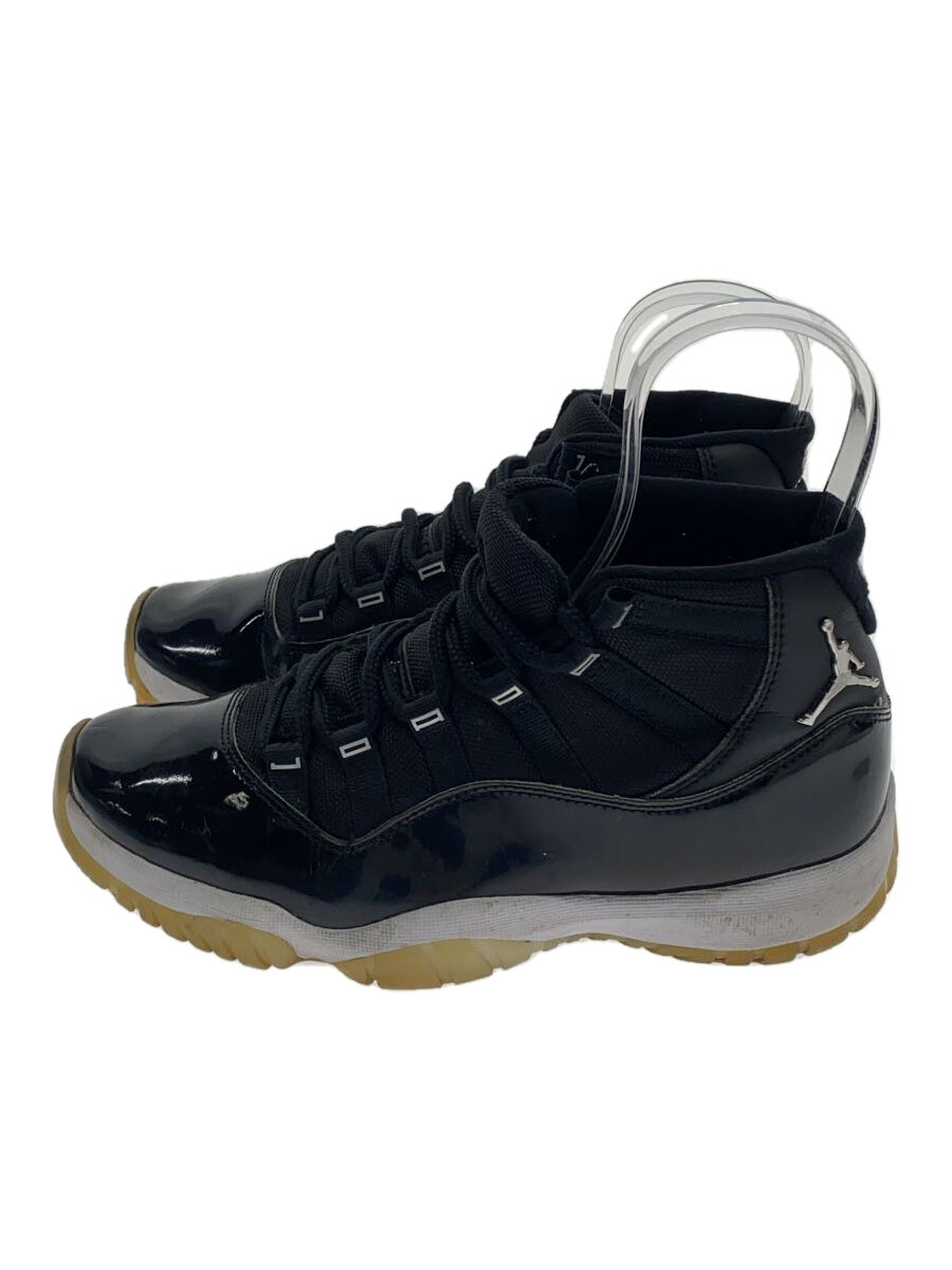 【中古】NIKE◆AIR JORDAN 11 RETRO_エアジョーダン 11 レトロ/25.5cm/BLK【シューズ】
