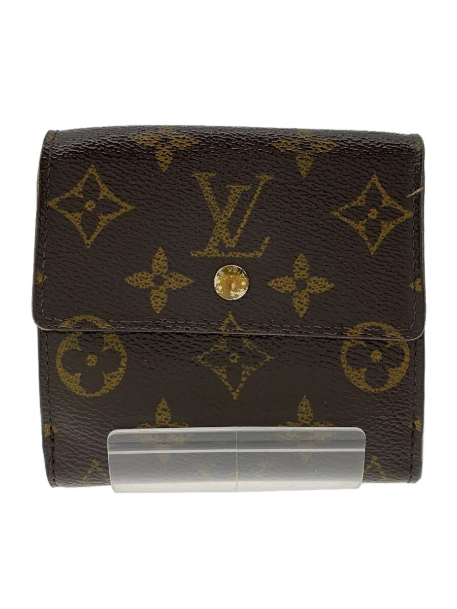 【中古】LOUIS VUITTON◆ポルト・モネ・ビエ・カルト・クレディ_モノグラム・キャンバス_BRW/PVC/BRW/総..