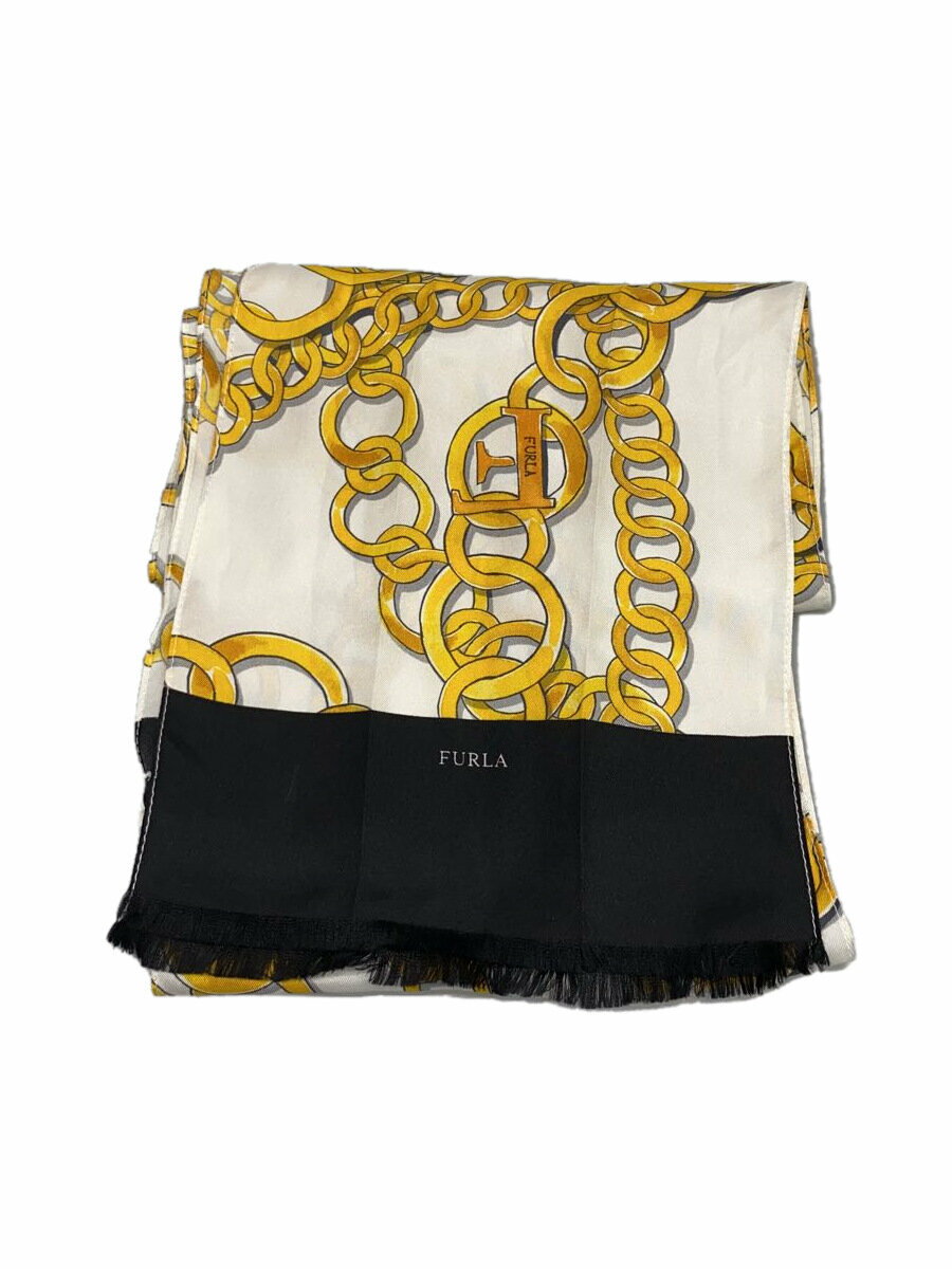 【中古】FURLA◆スカーフ/--/マルチカラー/ストライプ/レディース【服飾雑貨他】