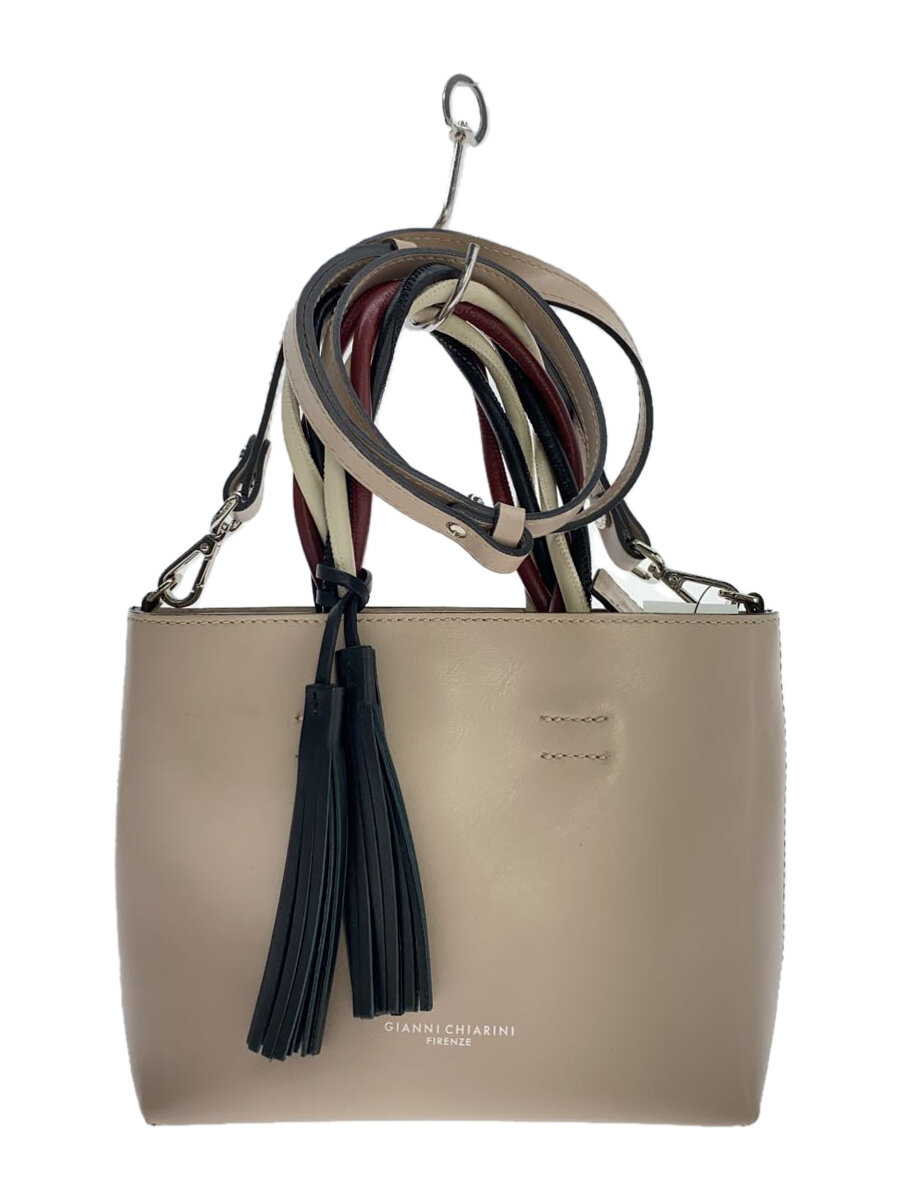Rakuten - 【中古】GIANNI CHIARINI◆ハンドバッグ/レザー/CRM//【バッグ】