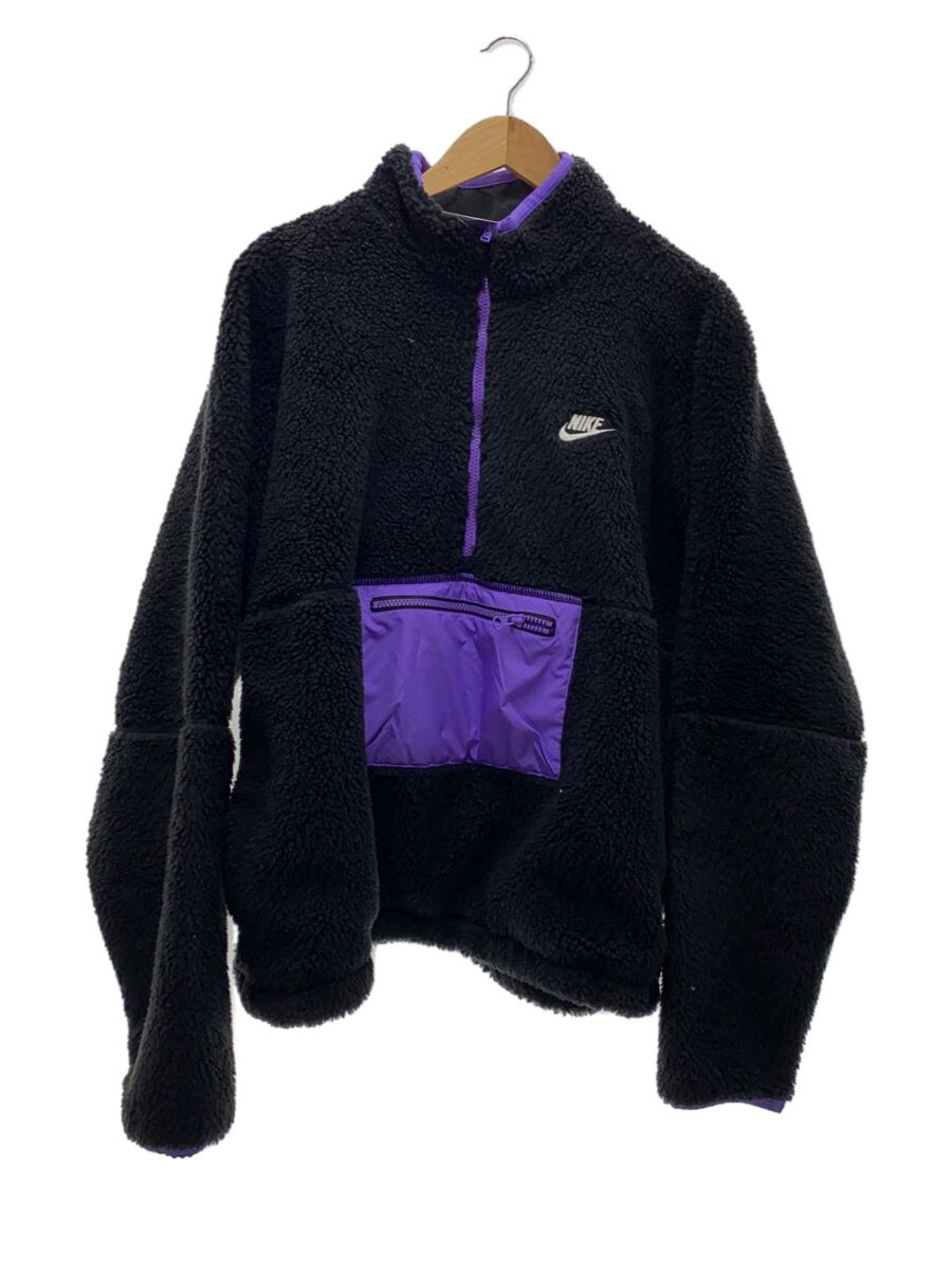 【中古】NIKE◆フリースジャケット/XL/ポリエステル/BLK/無地/DQ4881-010【メンズウェア】