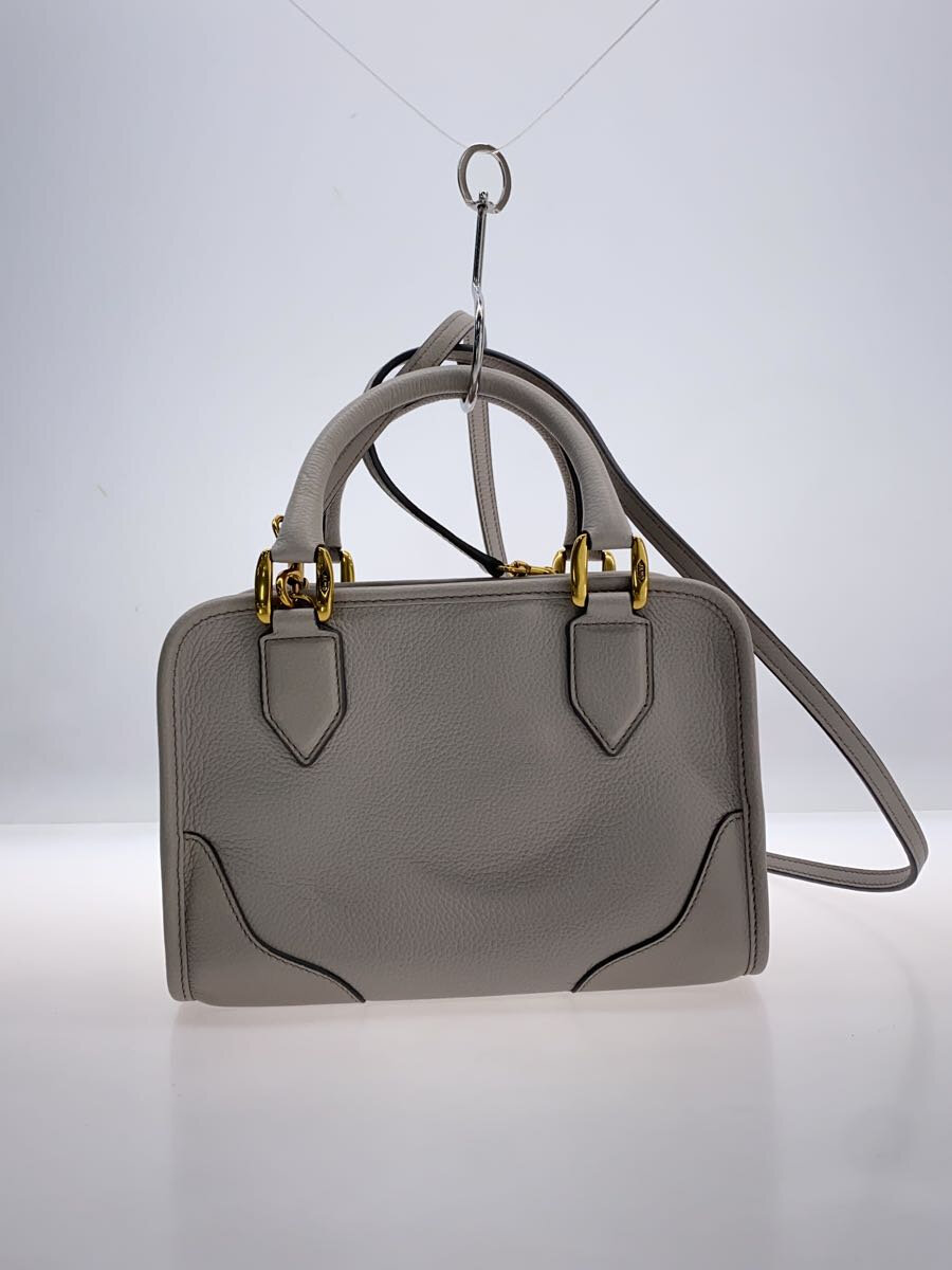 【中古】J&M DAVIDSON◆ショルダーバッグ/レザー/グレー/ジェイアンドエムデヴィッドソン//【バッグ】