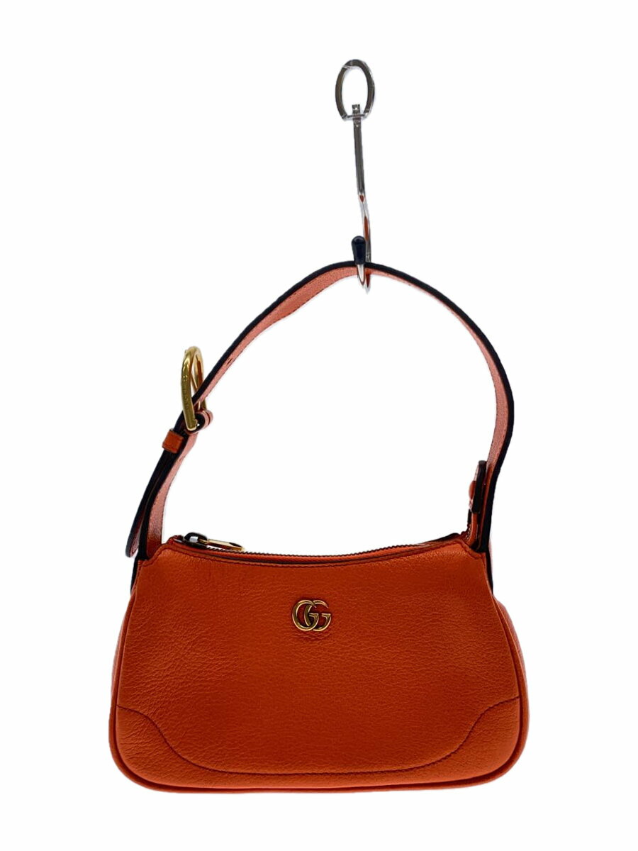 GUCCI - 【中古】GUCCI◆アフロディ/GGマーモント/ハンドバッグ/レザー/オレンジ/73907//【バッグ】