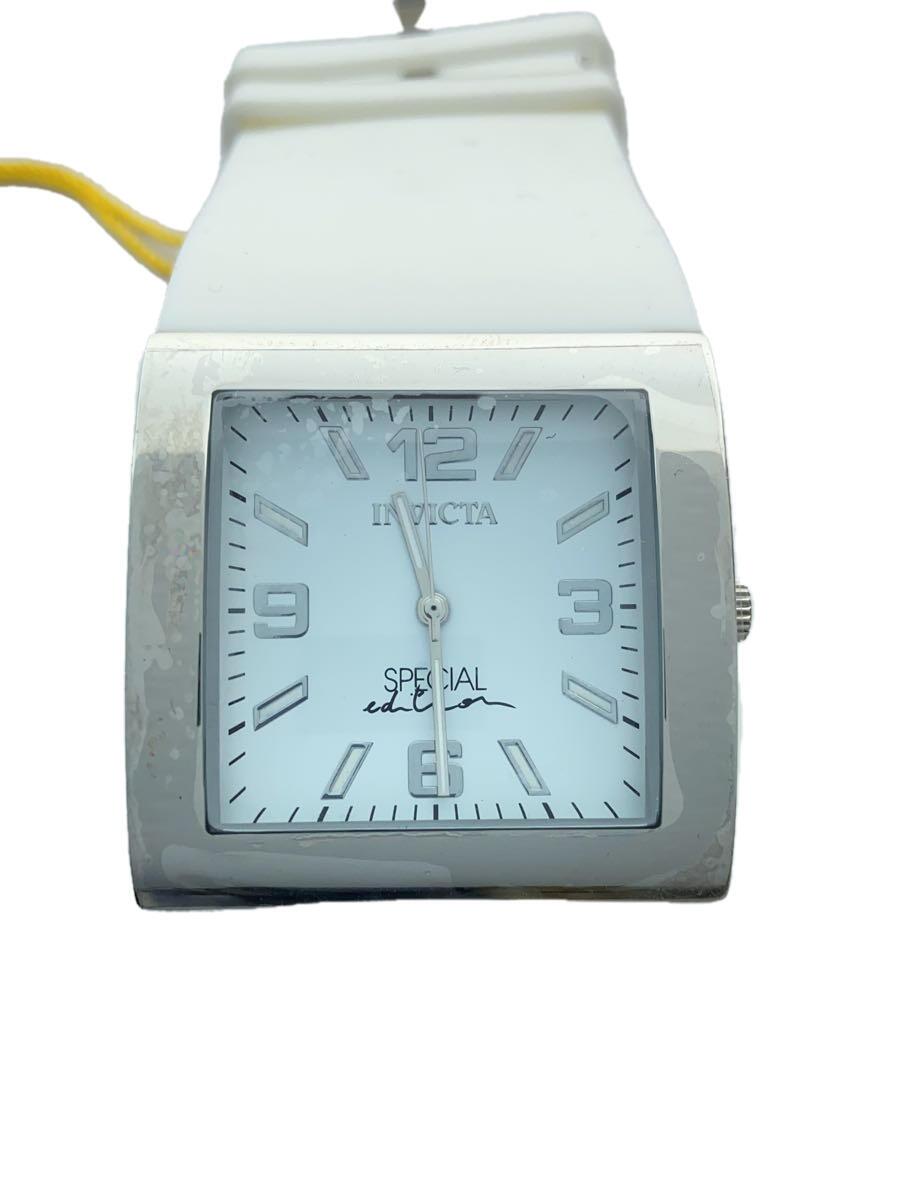 【中古】invicta◆クォーツ腕時計/アナログ/WHT/18802【服飾雑貨他】