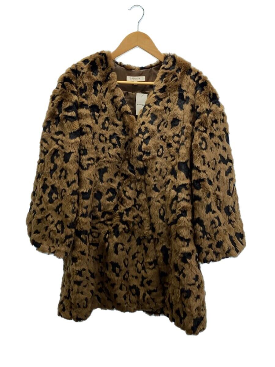 MOUSSY◆FAUX FUR A LINEコート/FREE/ブラウン/010CAH30-6300